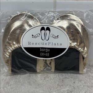 Gold and Black Rescue Flats. Brand new in package
